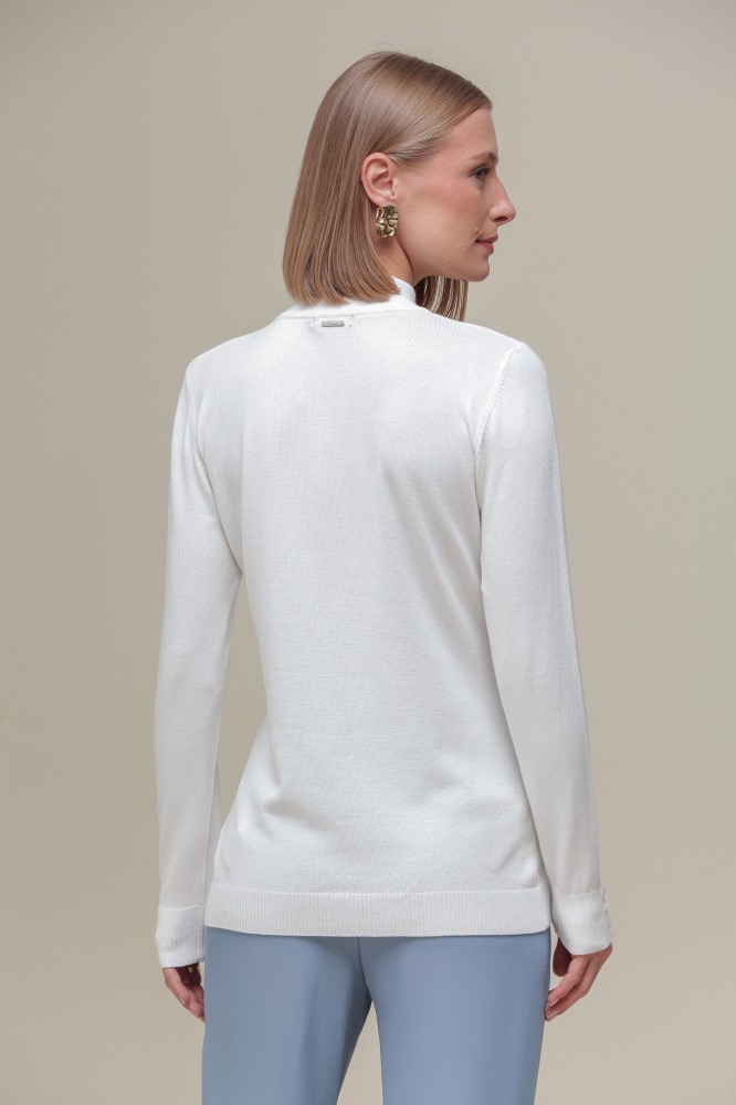 Blusa Cacharrel Tricô BRANCO Blusa Cacharrel Tricô BRANCO