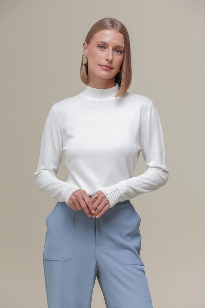 Blusa Cacharrel Tricô  BRANCO