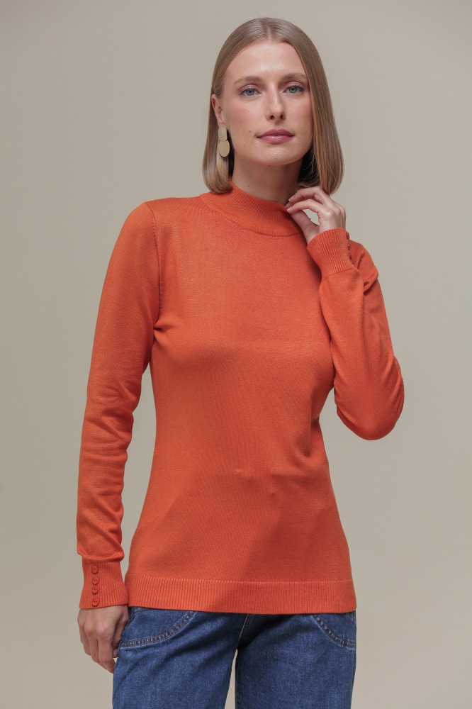 Blusa Cacharrel Tricô LARANJA Blusa Cacharrel Tricô LARANJA