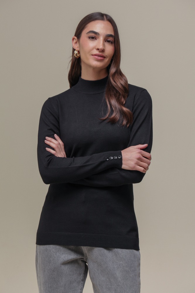 Blusa Cacharrel Tricô PRETO Blusa Cacharrel Tricô PRETO