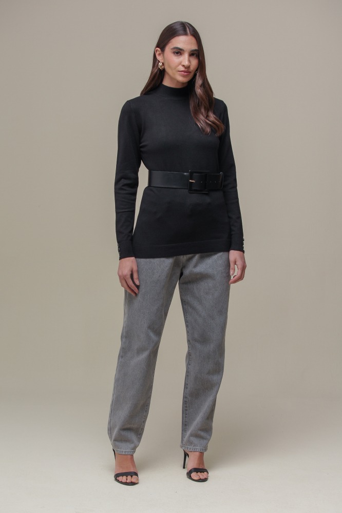 Blusa Cacharrel Tricô PRETO Blusa Cacharrel Tricô PRETO