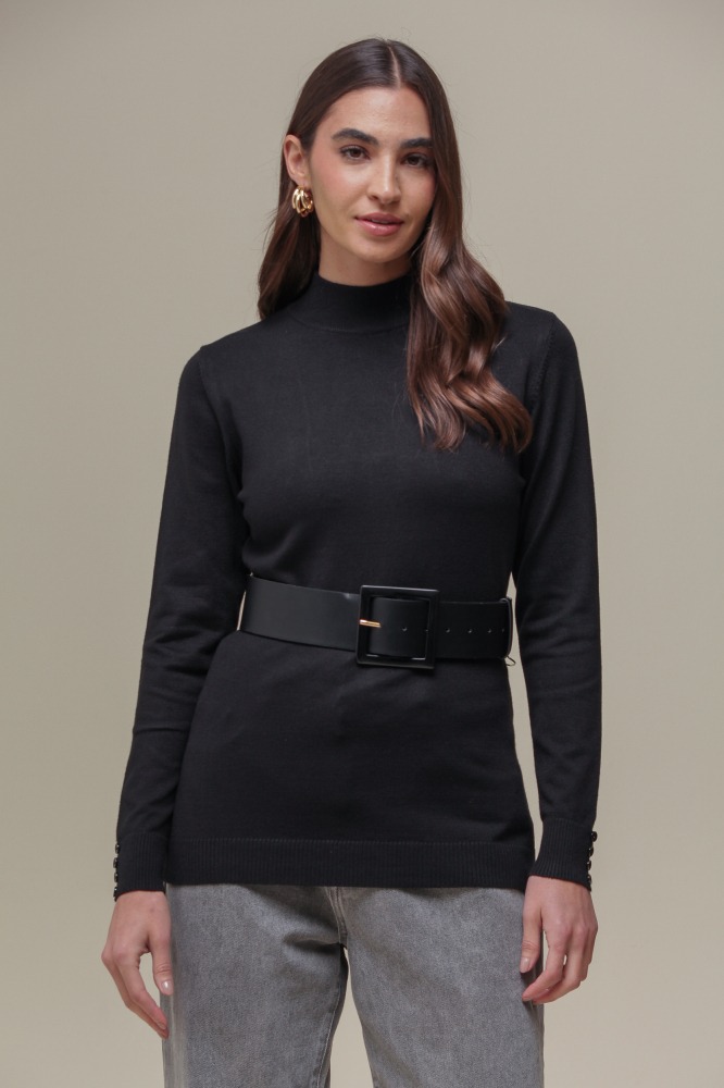 Blusa Cacharrel Tricô PRETO Blusa Cacharrel Tricô PRETO