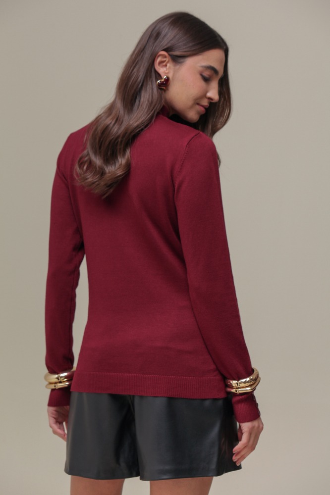 Blusa Cacharrel Tricô VINHO Blusa Cacharrel Tricô VINHO
