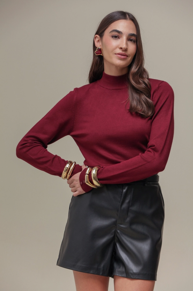 Blusa Cacharrel Tricô  VINHO