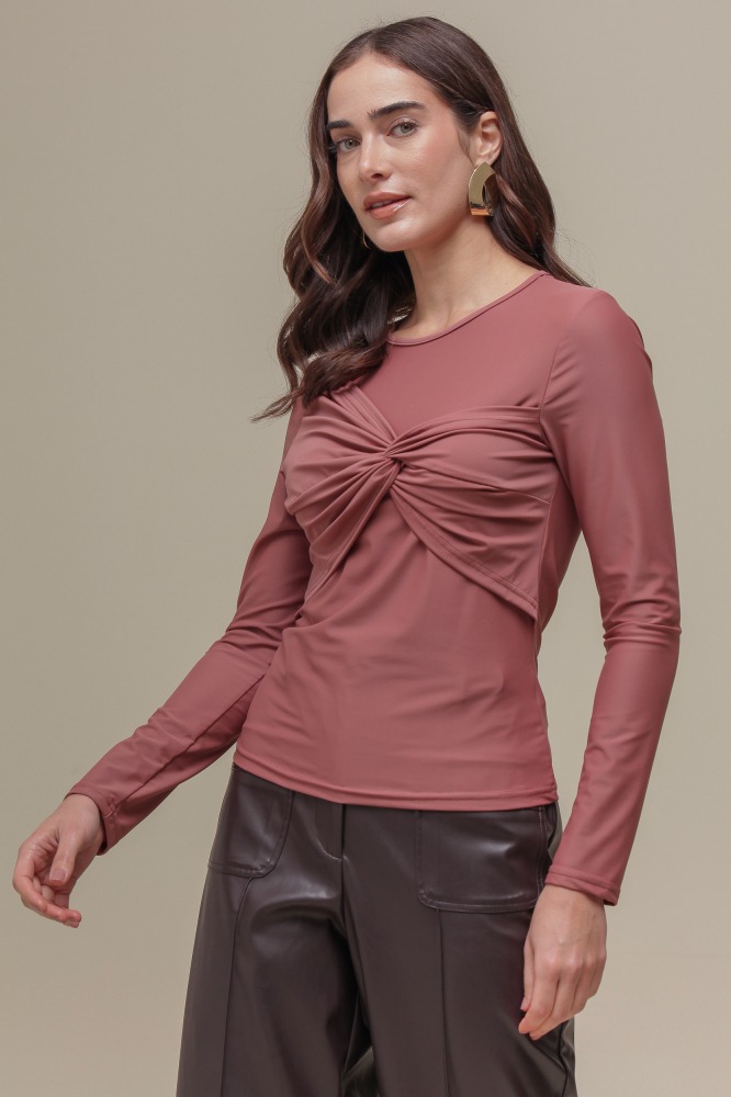 9036718 - Blusa Manga Longa Detalhe Torcido Frente ROSÊ 9036718 - Blusa Manga Longa Detalhe Torcido Frente ROSÊ