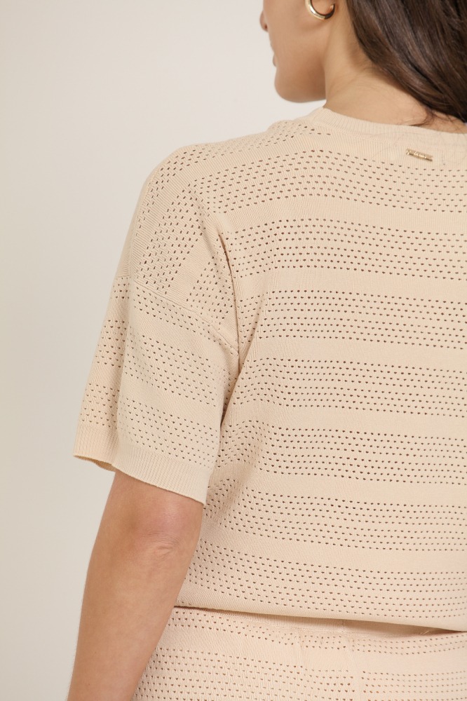 9037230 - Blusa Tricô BEGE