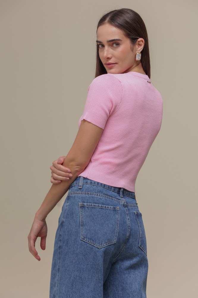 9036669 - Blusa Tricô Pedrarias ROSA 9036669 - Blusa Tricô Pedrarias ROSA
