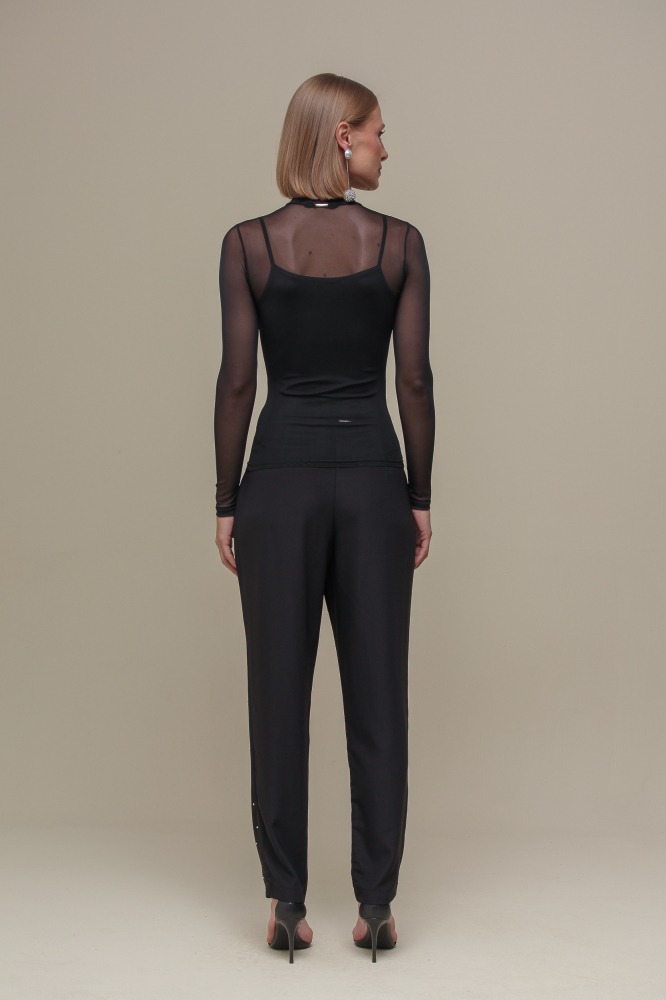 9036328 - Calça Alfaiataria Brilhos PRETO 9036328 - Calça Alfaiataria Brilhos PRETO