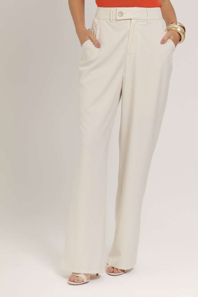 Calça Alfaiataria com Fivela  AREIA