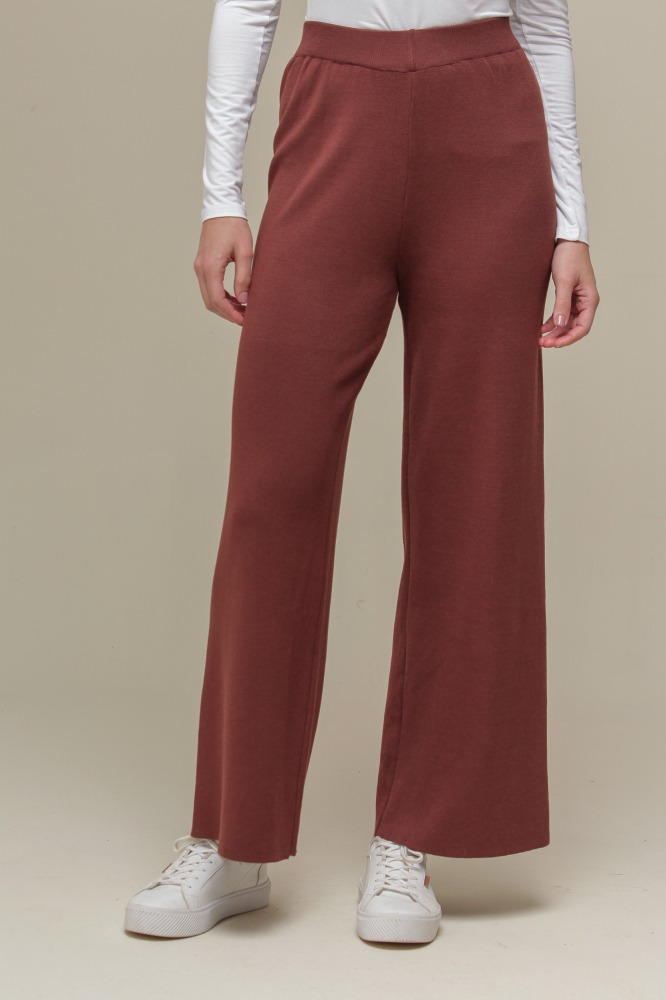 9036313 - Calça Pantacourt Tricô Básica MARROM