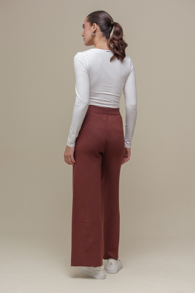 9036313 - Calça Pantacourt Tricô Básica MARROM