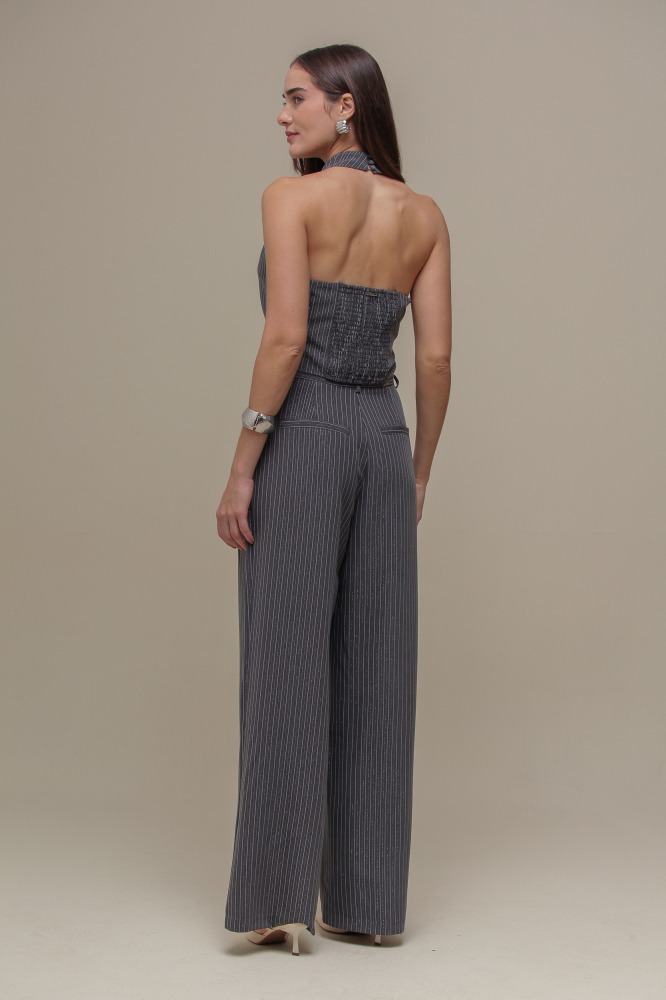 9036405 - Calça Risca de Giz Lurex CINZA