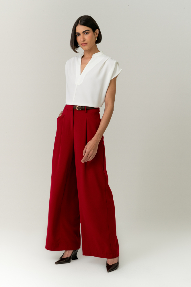 9038693 - Calça Cinto Lina VERMELHO