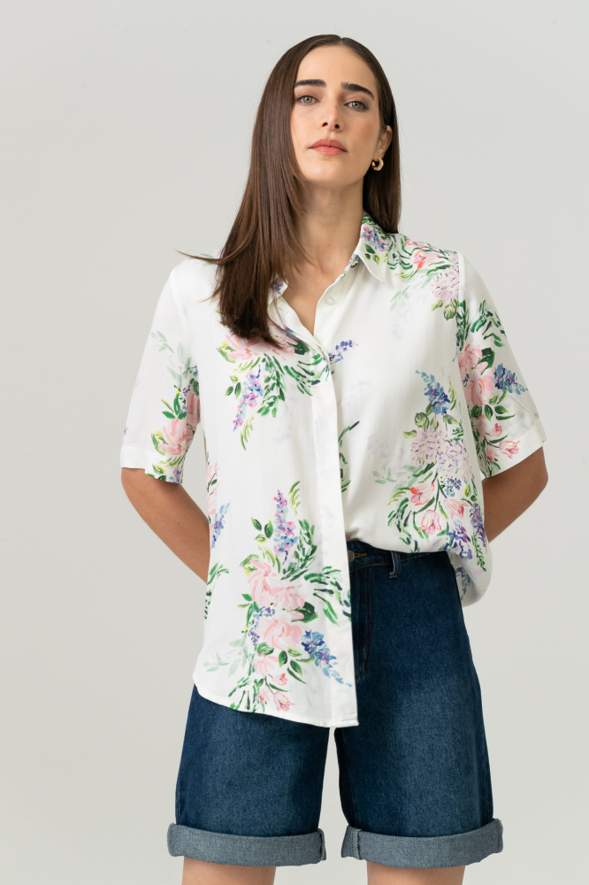 9038696 - Camisa Giverny Estampada OFF-WHITE 9038696 - Camisa Giverny Estampada OFF-WHITE