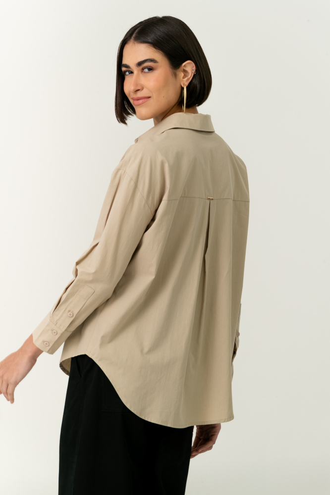 9038686 - Camisa Oversized BEGE