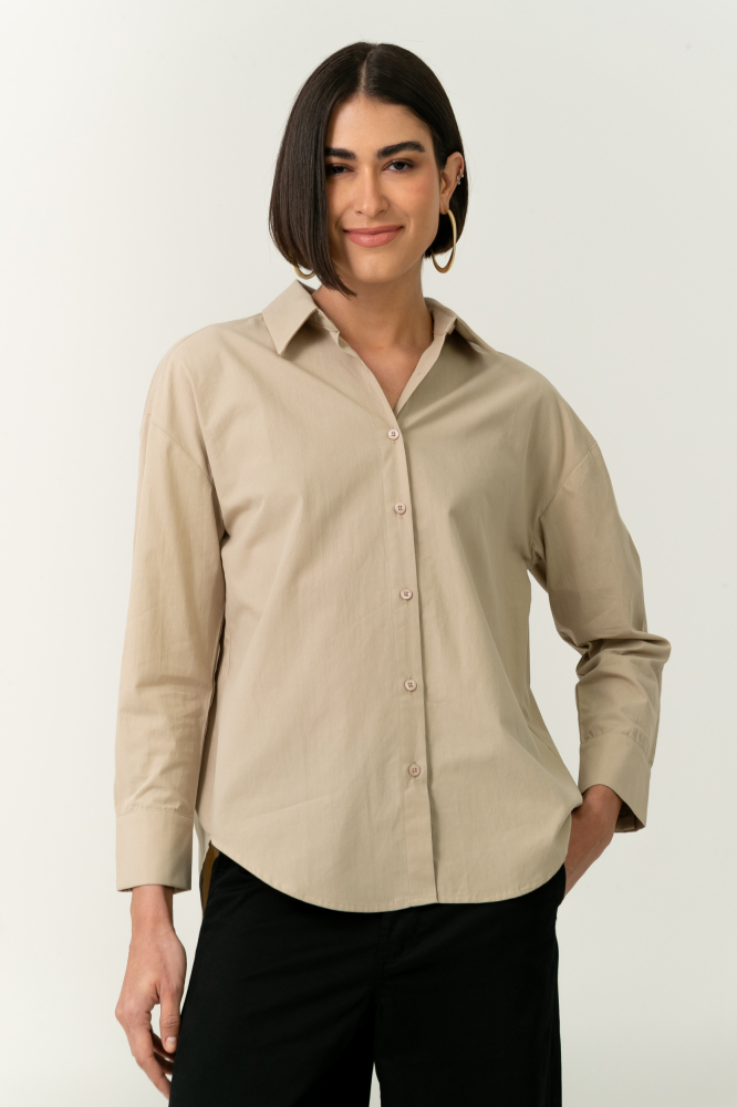 9038686 - Camisa Oversized BEGE