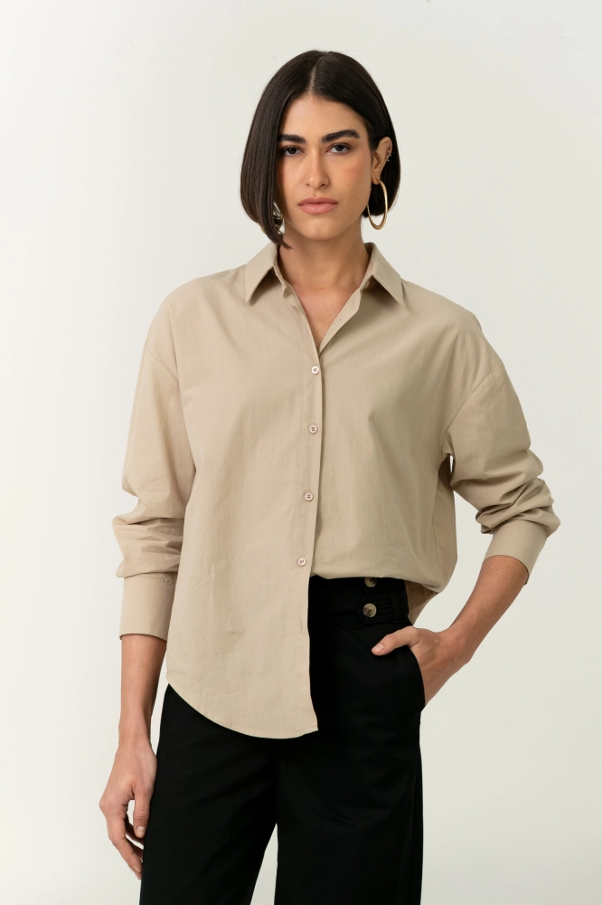 9038686 - Camisa Oversized BEGE 9038686 - Camisa Oversized BEGE - Imagem 1
