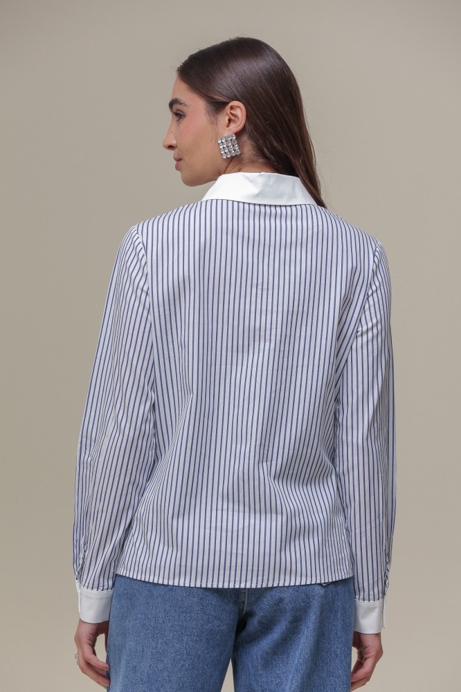 9036671 - Camisa Tricoline Listras AZUL 9036671 - Camisa Tricoline Listras AZUL