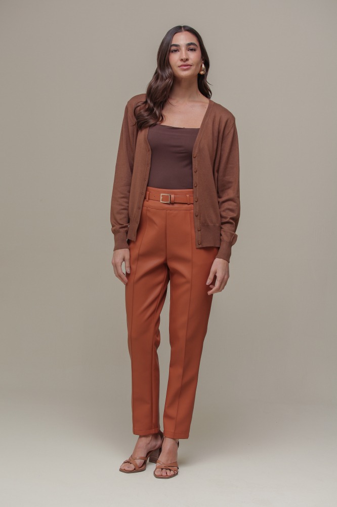 9037082 - Cardigan Decote V MARROM 9037082 - Cardigan Decote V MARROM