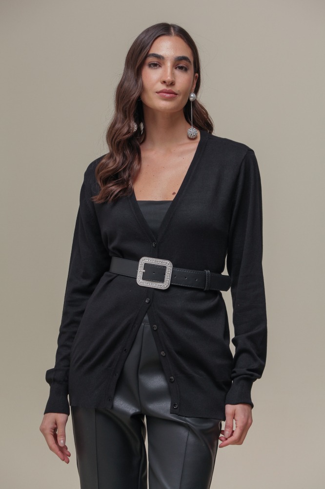 9037082 - Cardigan Decote V PRETO 9037082 - Cardigan Decote V PRETO