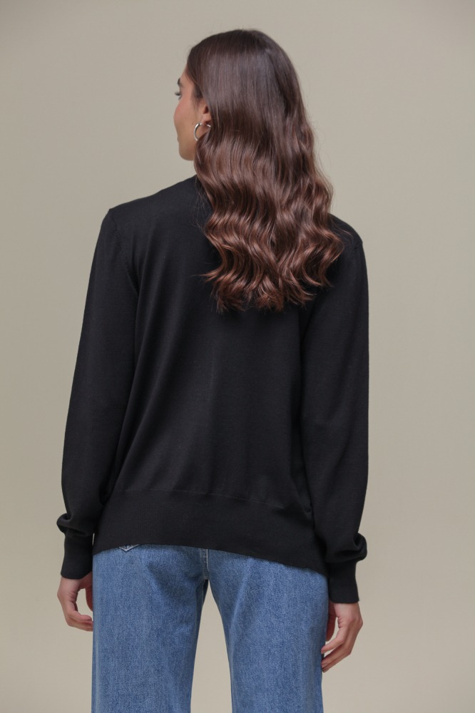 9037081 - Cardigan Gola Redonda PRETO 9037081 - Cardigan Gola Redonda PRETO