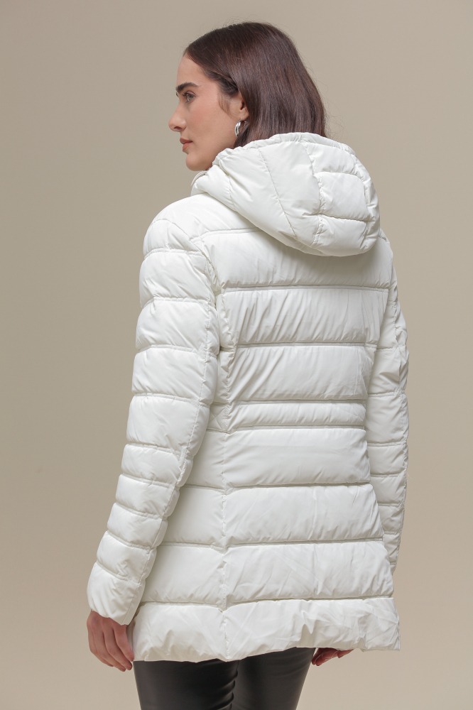 Casaco Puffer Alongado BRANCO Casaco Puffer Alongado BRANCO