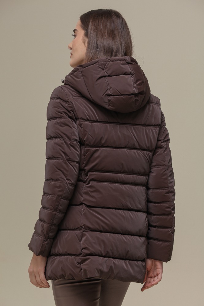 Casaco Puffer Alongado MARROM Casaco Puffer Alongado MARROM