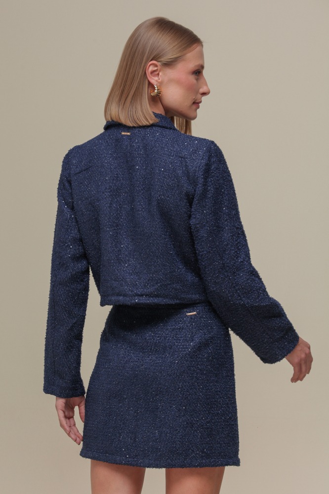 9036433 - Casaqueto Tweed Lurex MARINHO 