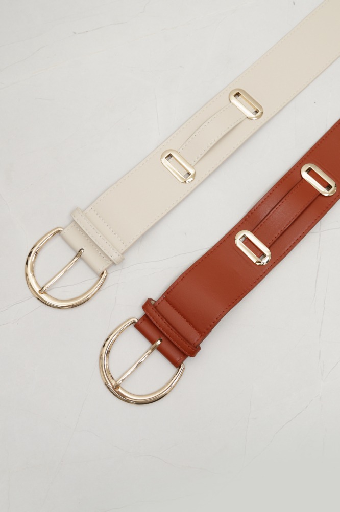 9037464 - Cinto PU com Detalhes Laterais CARAMELO 9037464 - Cinto PU com Detalhes Laterais CARAMELO