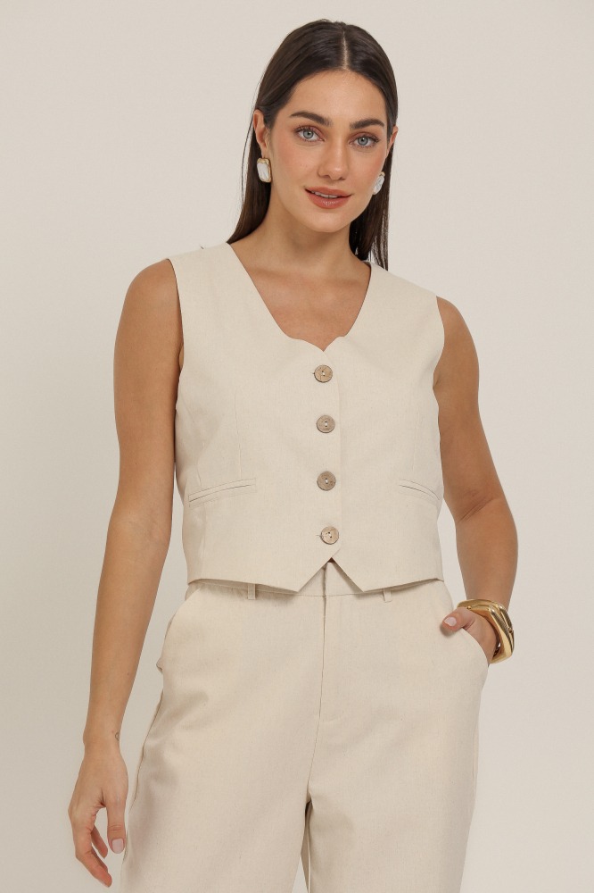 9036965 - Colete De Linho NATURAL