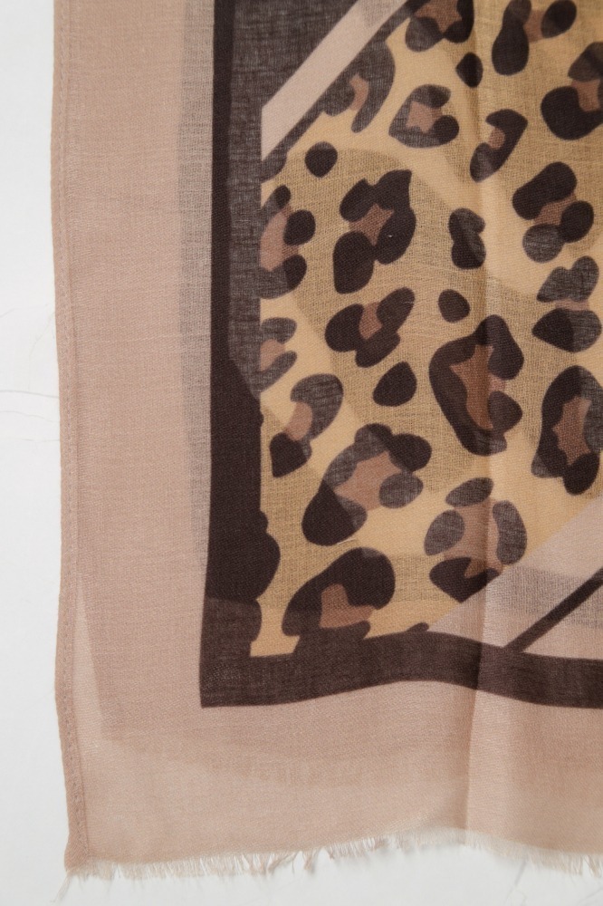 Echarpe Animal Print (86x180 cm) BEGE