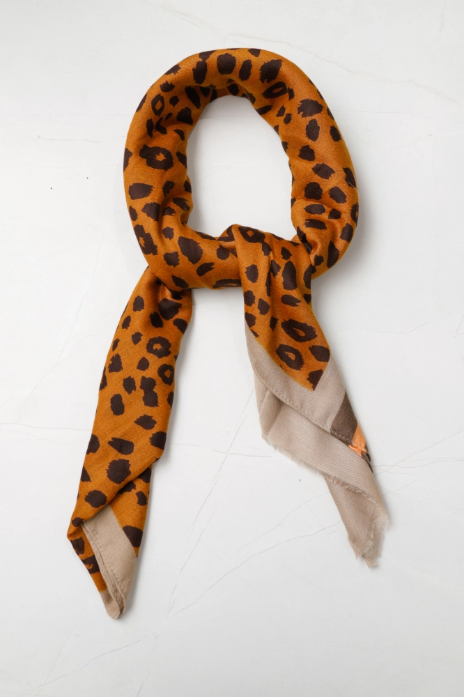 Echarpe Animal Print Color (86x178 cm) TERRACOTA