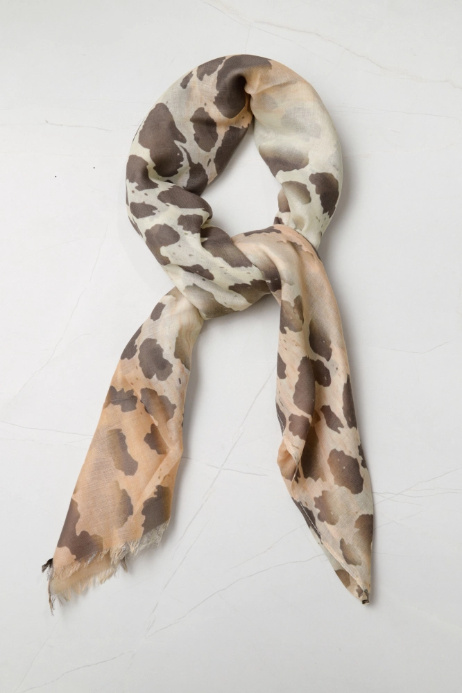 9037285 - Echarpe Animal Print Onça (88x178 cm) MARROM