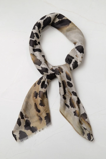 9037285 - Echarpe Animal Print Onça (88x178 cm) PRETO