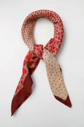 9037286 - Echarpe Coração Romântico (89x182 cm) VERMELHO
