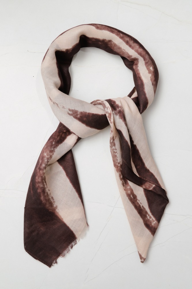Echarpe Elegante Estampa Zebra (88x178 cm) MARROM