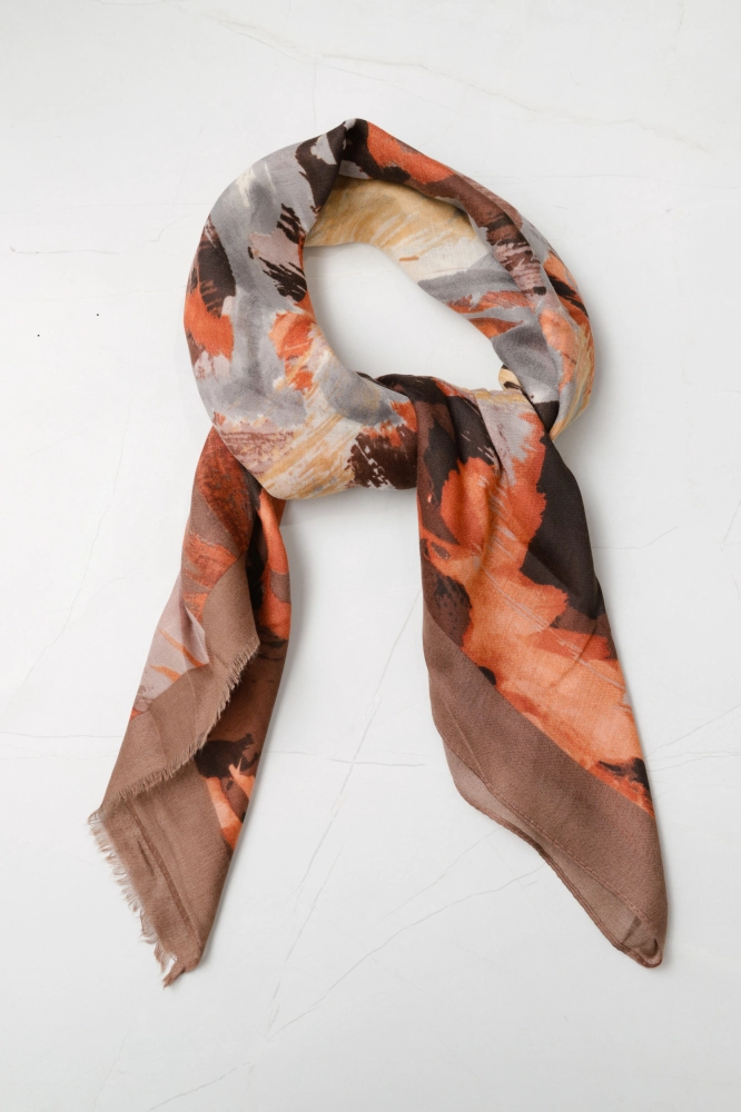 Echarpe Estampa Boho (90x180 cm) BEGE