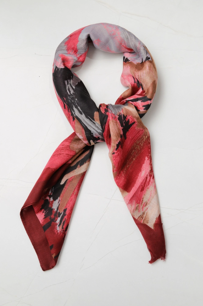 Echarpe Estampa Boho (90x180 cm) VINHO