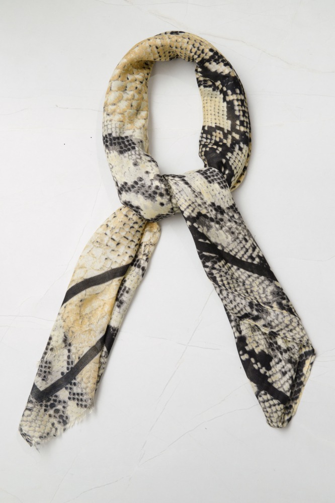 Echarpe Estampa Cobra (86x180 cm) BEGE