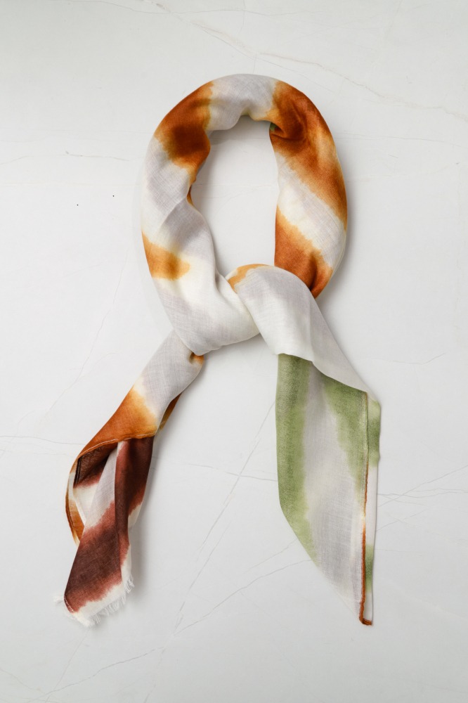 Echarpe Estampa Tie Dye (88x180 cm) LARANJA