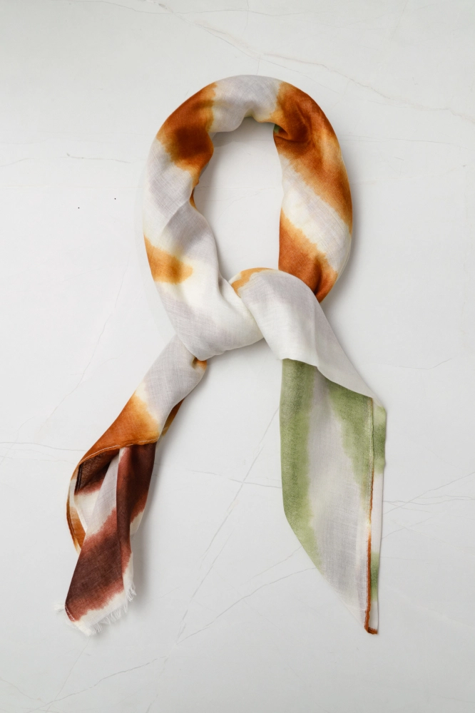 Echarpe Estampa Tie Dye (88x180 cm) LARANJA