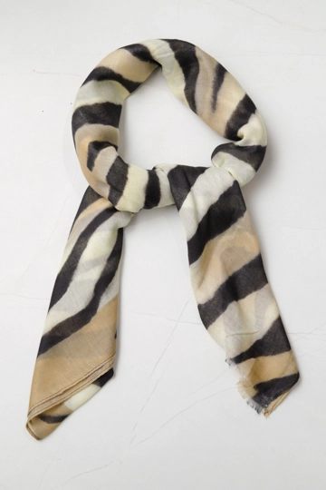 Echarpe Estampado Zebra (86x176 cm) MARROM