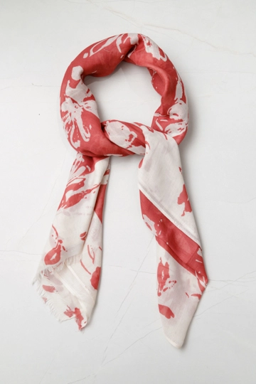 9037296 - Echarpe Flores (87x180 cm) VERMELHO - Imagem 1