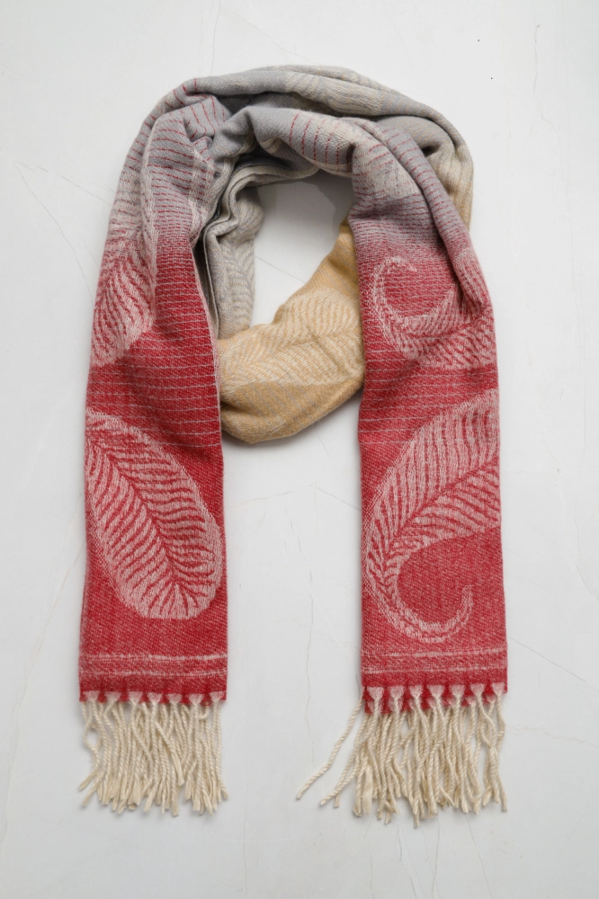 Echarpe Paisley (68x184 CM) VINHO