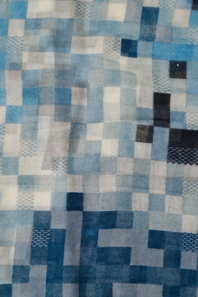 Echarpe Quadriculado Colorido (90x180 cm) AZUL