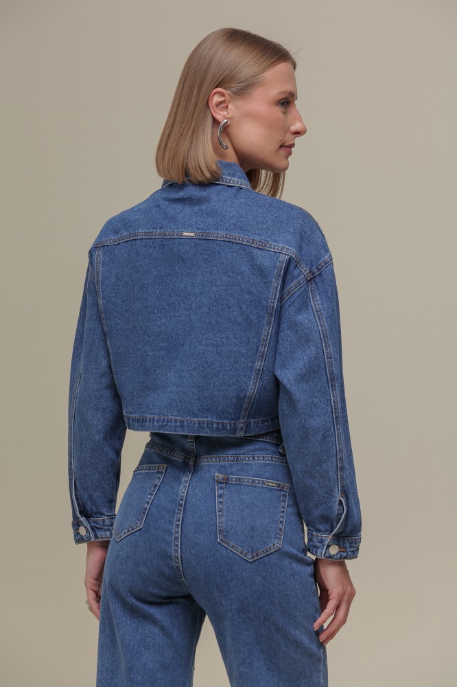 9036616 - Jaqueta Jeans Brilhos MARINHO 9036616 - Jaqueta Jeans Brilhos MARINHO