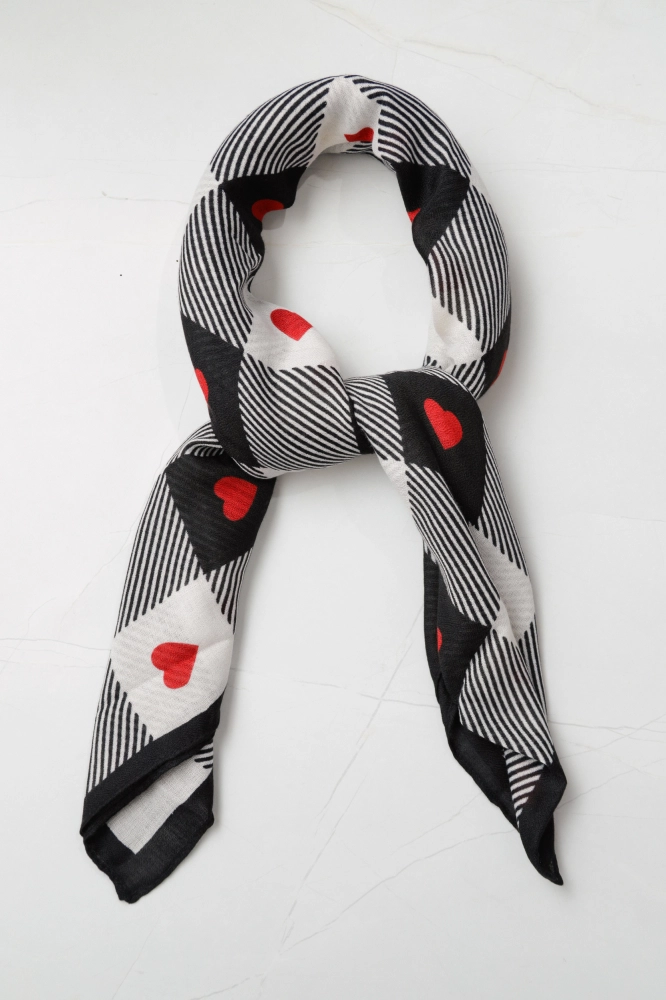 9036879 - Lenço Corações  VERMELHO
