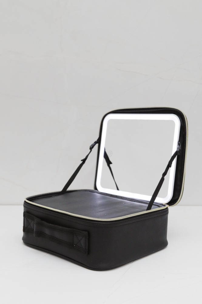 NECESSAIRE COM ESPELHO LED PRETO