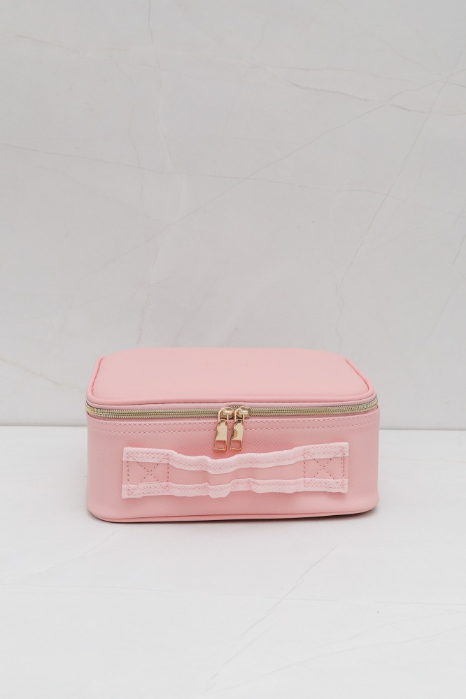 NECESSAIRE COM ESPELHO LED ROSA
