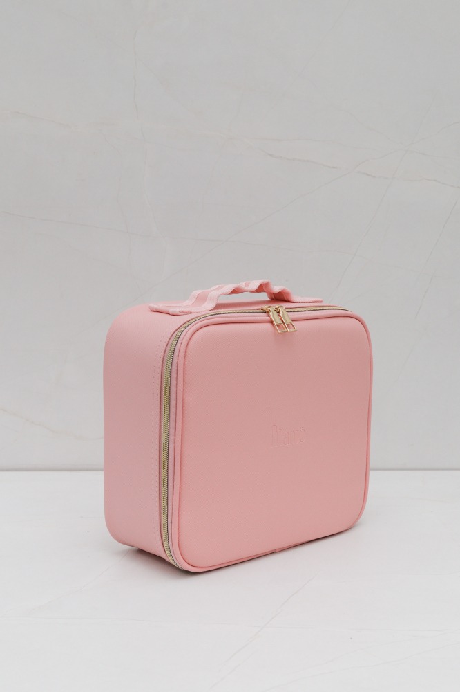 NECESSAIRE COM ESPELHO LED ROSA